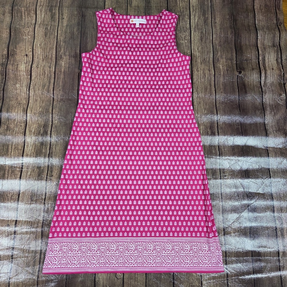 Jude Connally Beth Dress Women S Pink Sleeveless Preppy Resort Geometric Mod